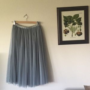 Seafoam lined tulle skirt size S
